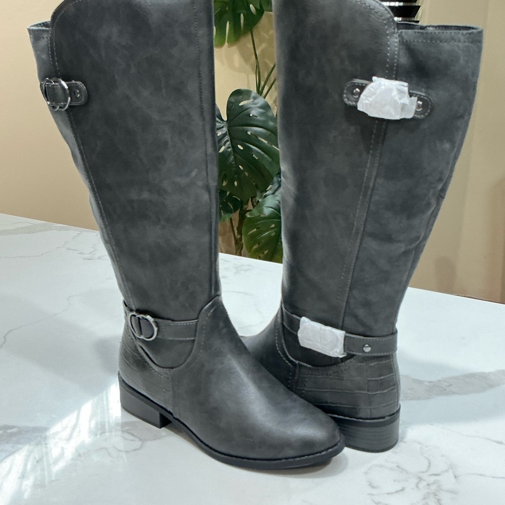 Karen Scott Gray Knee-High Boots